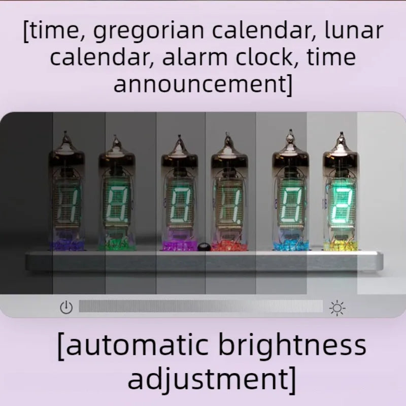 Nixie Tube Table Clock – Color-Changing Digital Desk Clock Digital Desk Clock Axl