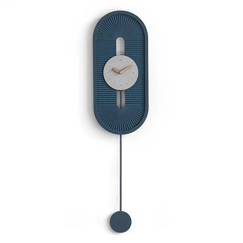 Nordic Minimalist Large Wall Clock – Modern Geometric Decor Wall Clock Axl Blue