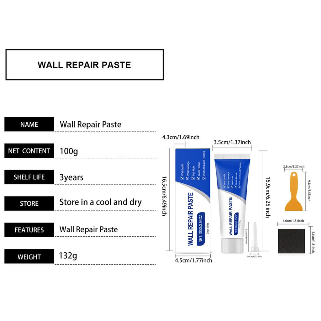 Wall Hole Repair Kit – Drywall Patch Putty & Scraper Set Wall Repair Kit Axl