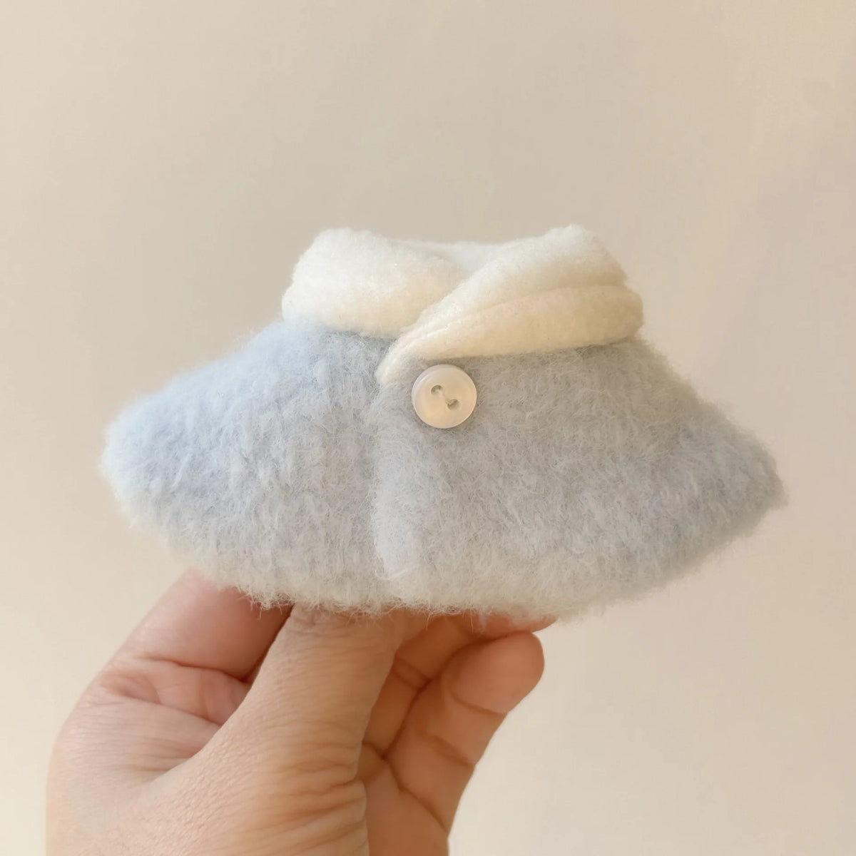 Macaron Doll Cloak – Checkered Cotton Outfit for 10–15cm Dolls Doll Costume Accessory Axl Blue