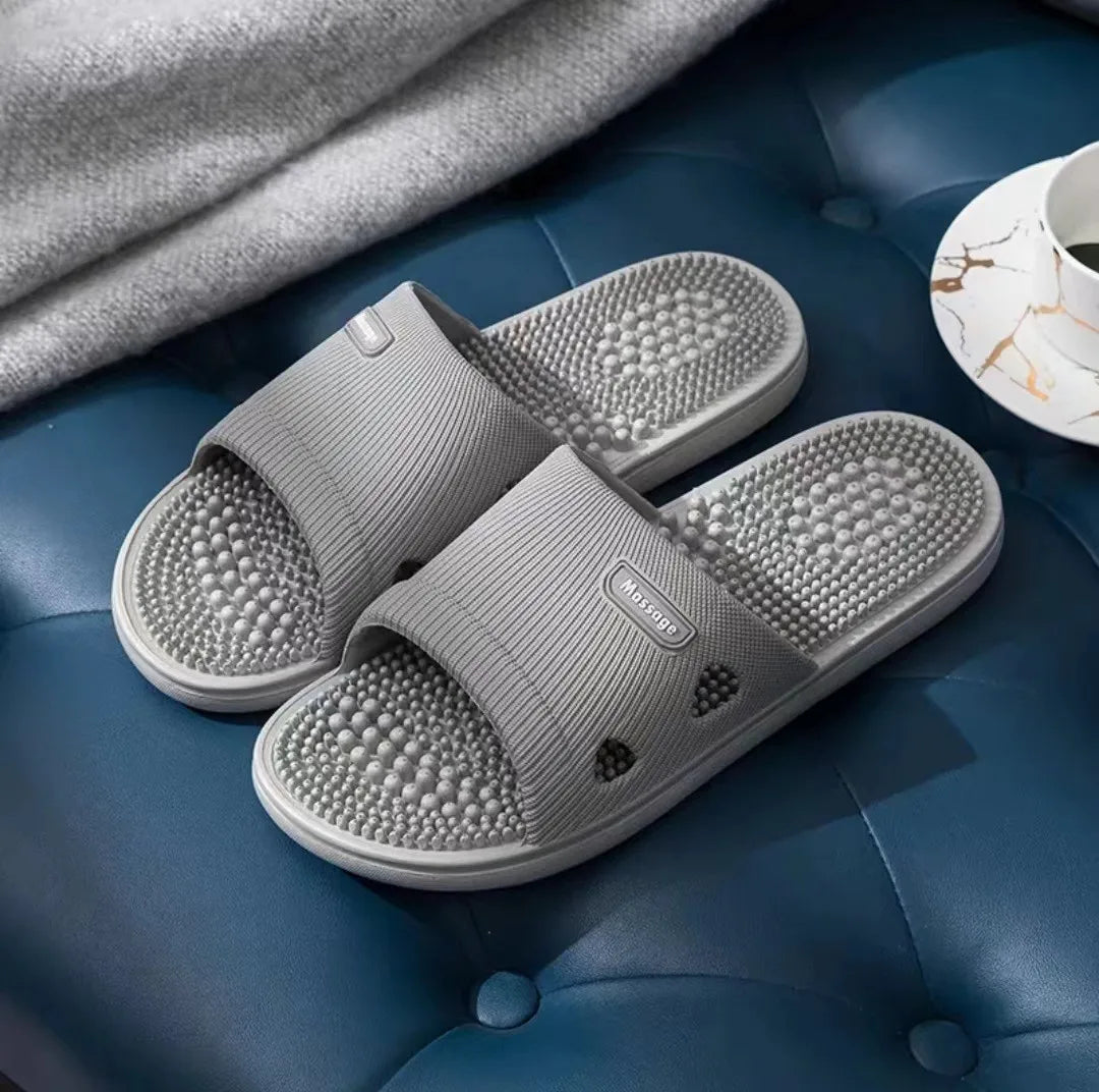 Massage Slippers – Anti-Slip Soft Indoor Slides for Men & Women Indoor Massage Slippers Axl GRAY 36-37