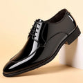 Men's Patent Leather Oxford Shoes – Pointed Toe Dress Shoes Men's Oxford Shoes Axl Black 40