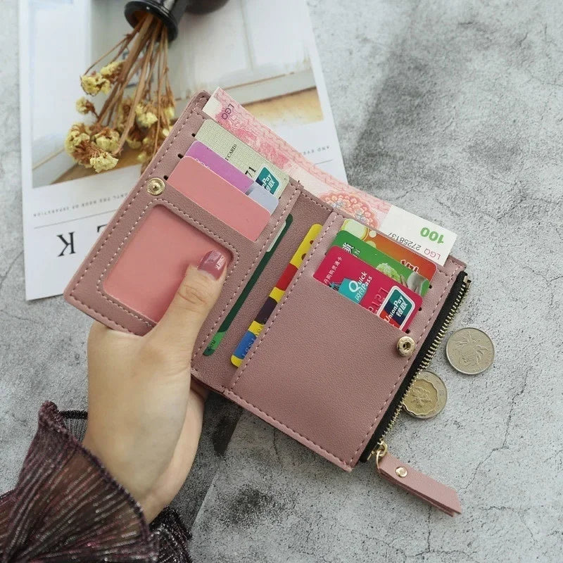 Women's Retro Embroidery Short Wallet & Floral Card Holder Purse Short Wallet Purse Axl