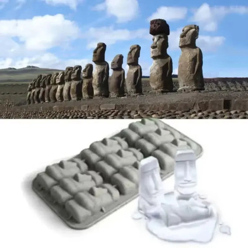 Moai Silicone Ice Cube & Mini Cake Mold – DIY Tray Silicone Ice Mold Axl