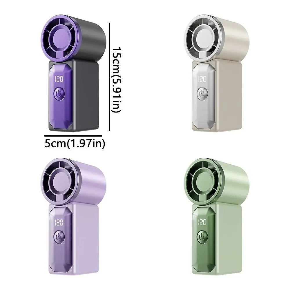 LED Display Portable Mini Handheld Fan – USB Rechargeable Handheld Mini Fan Axl