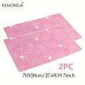 2-Pack Washable Reusable Pet Cage Pads for Small Animals Pet Cage Pad Axl Pink Heart
