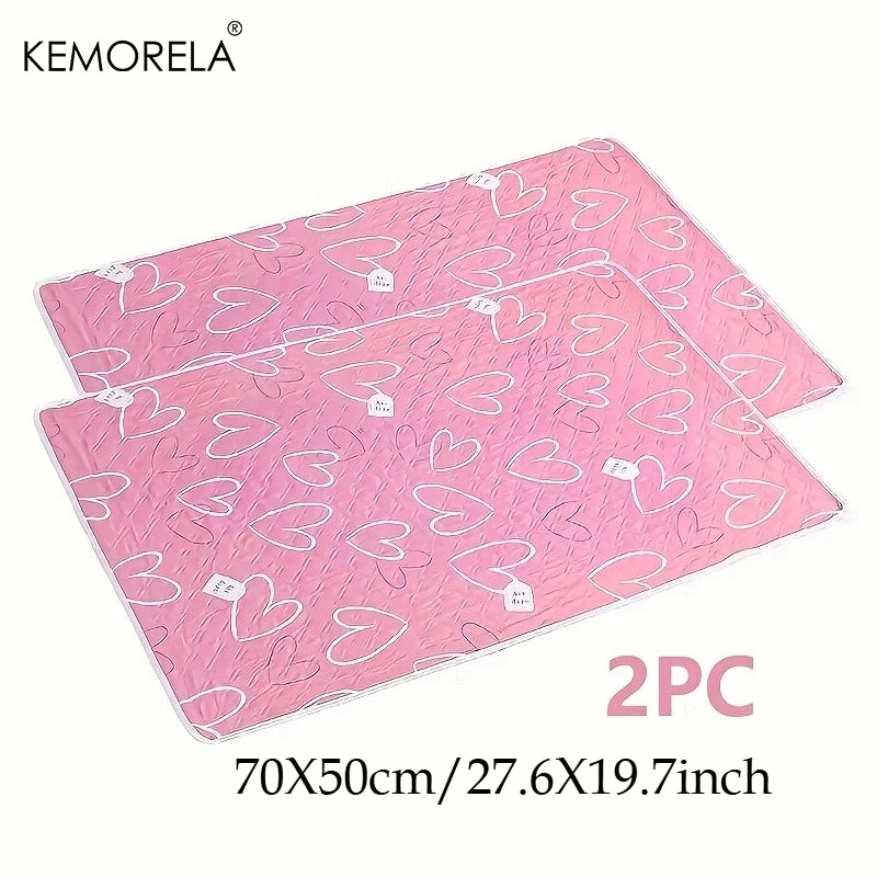 2-Pack Washable Reusable Pet Cage Pads for Small Animals Pet Cage Pad Axl Pink Heart
