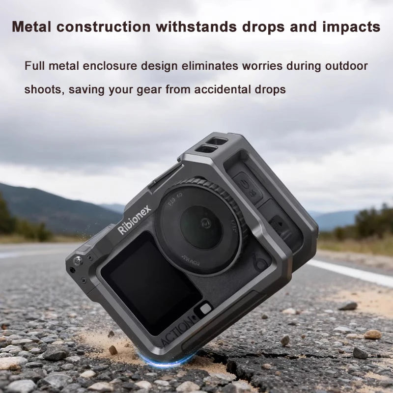 Rabbit Cage Street Grip Holder for DJI Osmo Action 6 Vlog Camera Cage Rig Axl