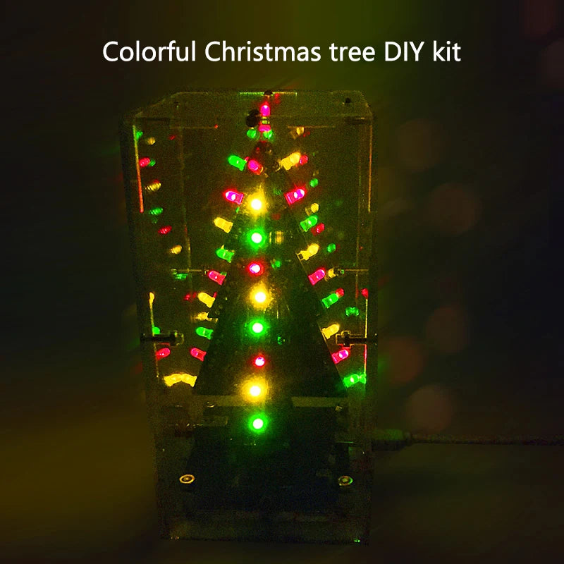 3D Christmas Tree DIY Soldering Kit – Flashing LED Lights DIY Electronics Kit Axl