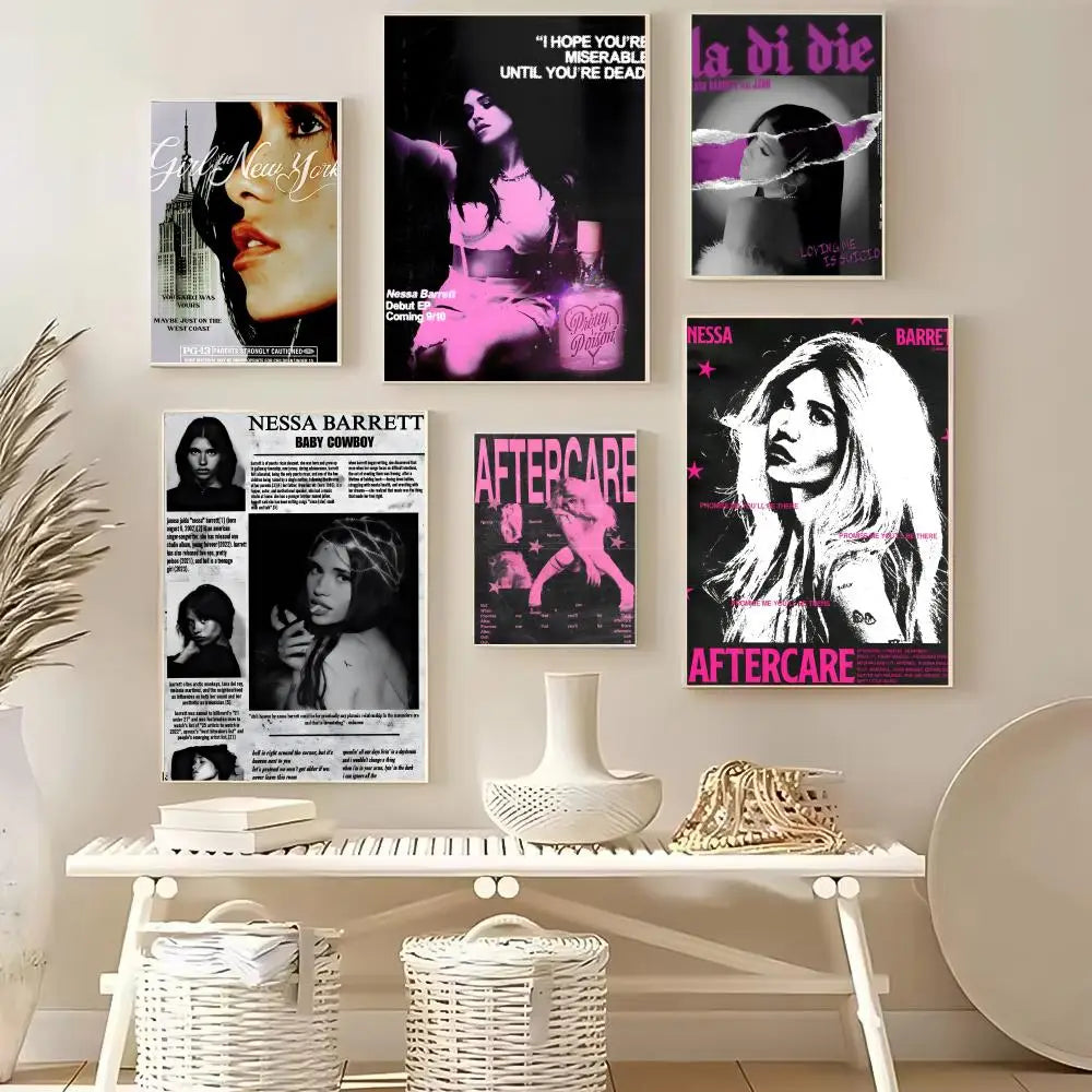 Nessa Barrett Singer Poster – HD Self-Adhesive Waterproof Wall Art Wall Art Poster Axl