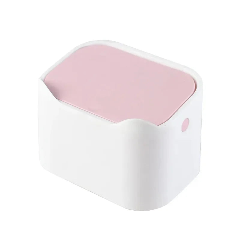 Mini Desktop Trash Can with Press Lid – Cute Desk Waste Bin Desktop Trash Can Axl
