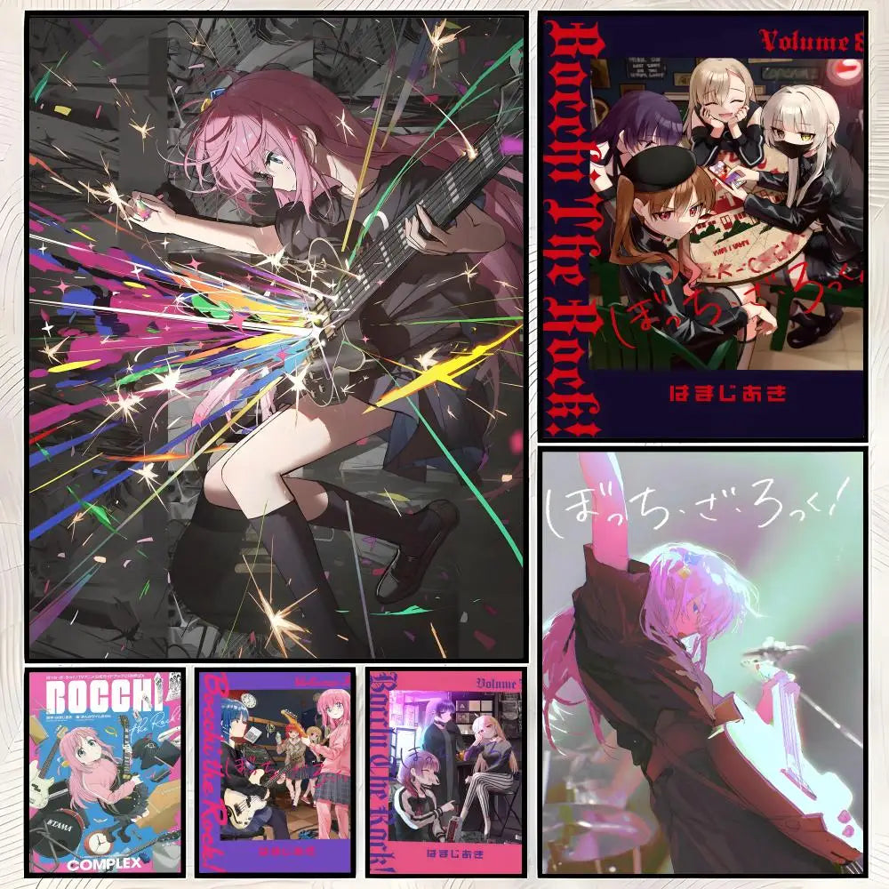 Bocchi the Rock Anime Wall Poster – Self-Stick HD Waterproof Anime Wall Poster Axl