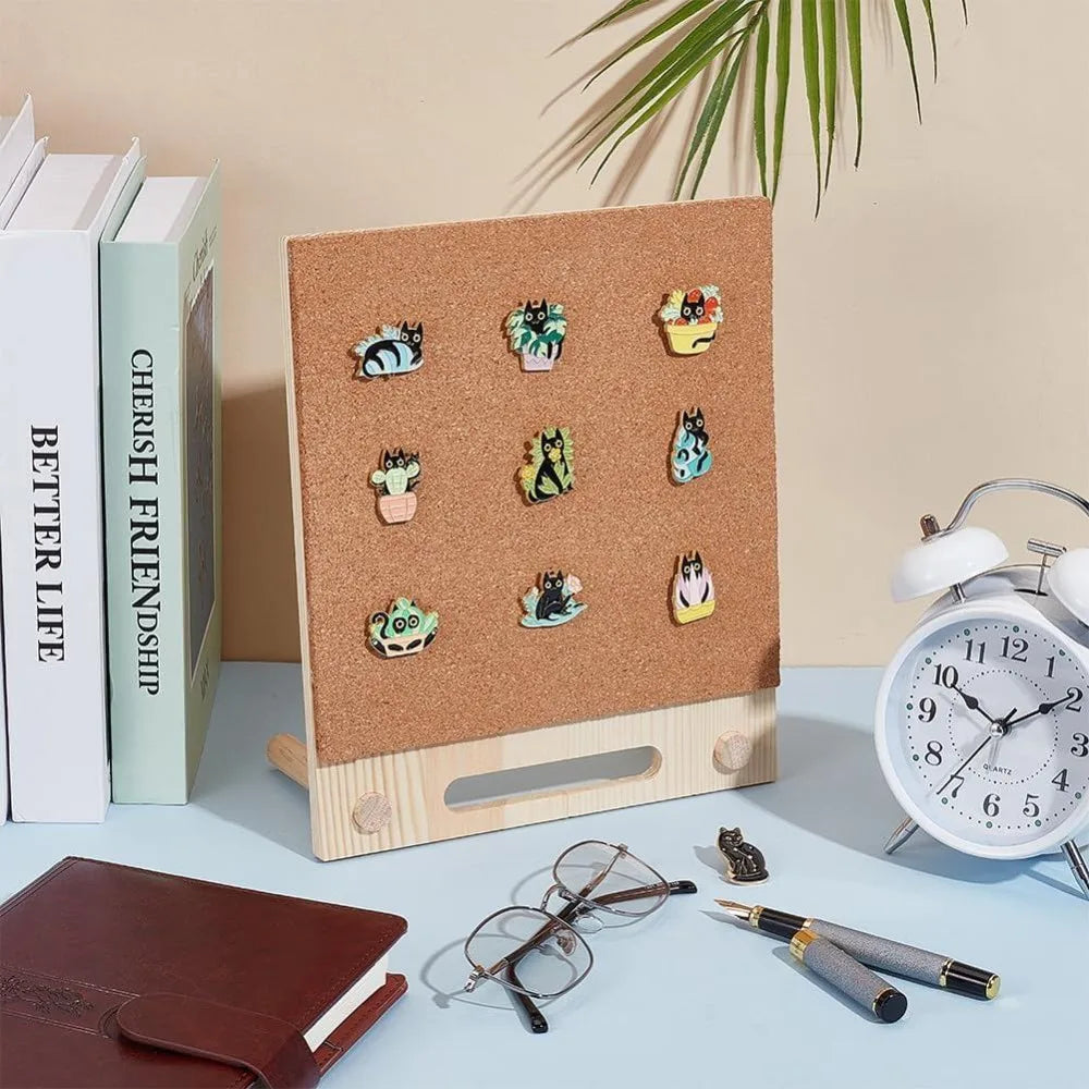 Cork Pin Board Display Stand – Brooch & Pin Organizer Cork Display Board Axl