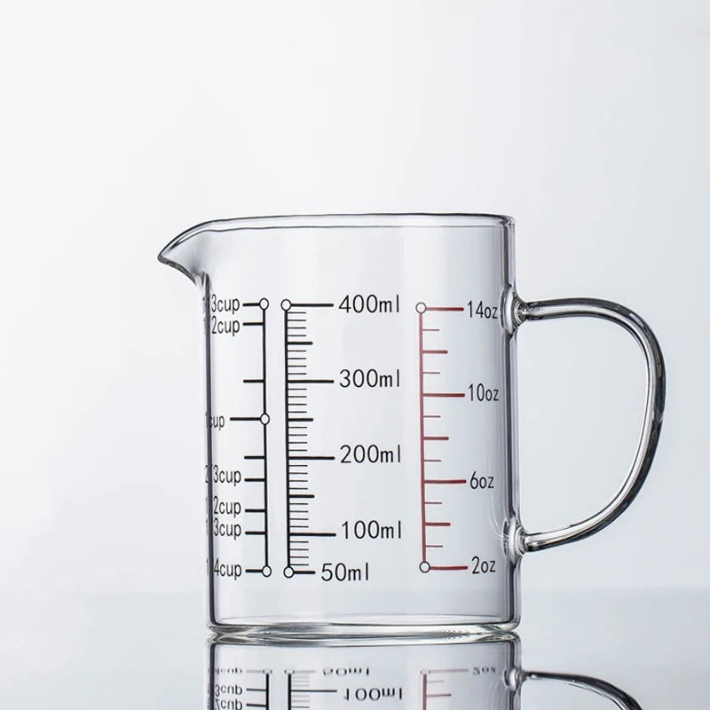 KEMORELA Borosilicate Glass Measuring Cup with Bamboo Lid Glass Measuring Cup Axl