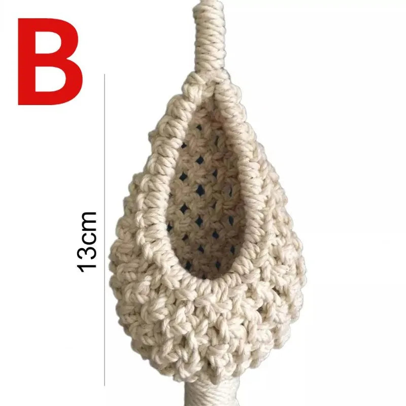 Pineapple Macrame Hanging Basket | Cotton Woven Plant Holder Macrame Plant Hanger Axl B