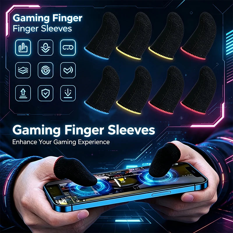 Gaming Finger Sleeves – Anti-Slip Breathable Thumb Covers Gaming Finger Sleeves Axl