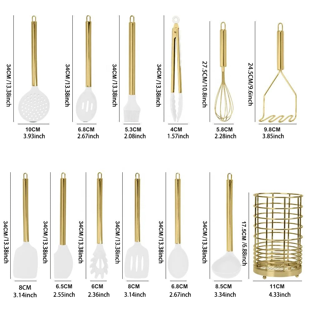 15-Piece Silicone Cooking Tool Set – Spatulas & Spoons Silicone Utensil Set Axl
