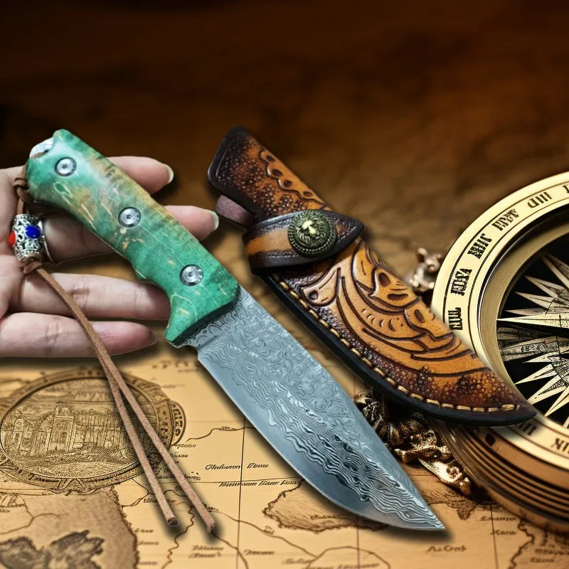 Damascus Steel Boning Knife – Hand-Forged VG10 Chef's Knife Damascus Chef's Knife Axl