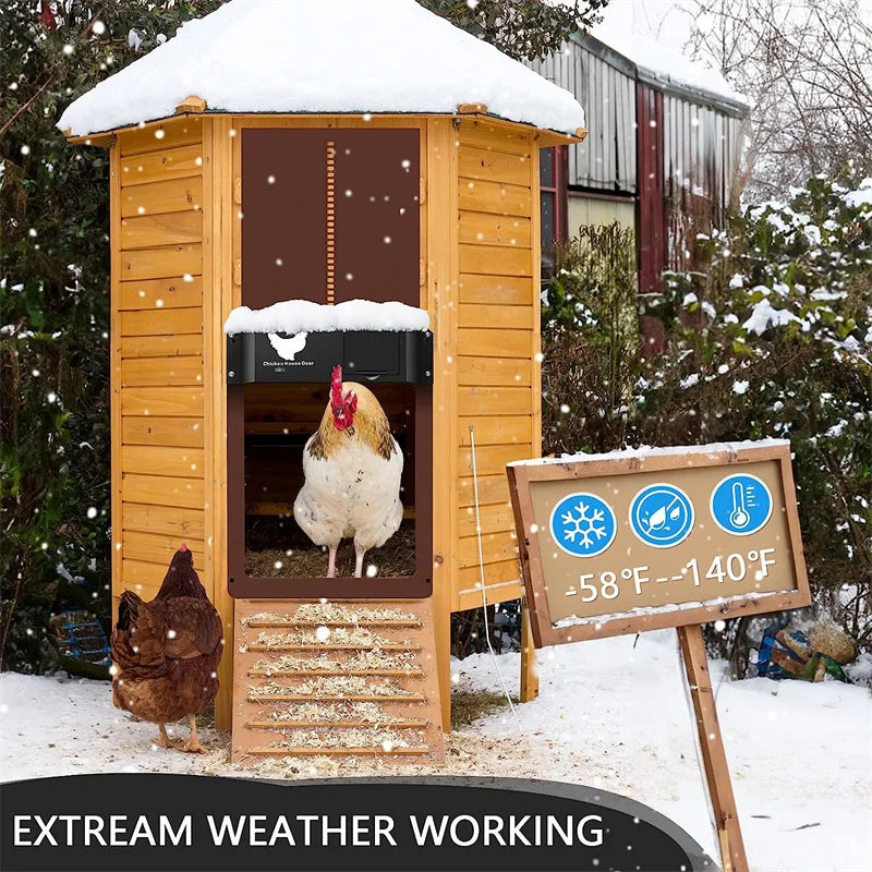 Automatic Chicken Coop Door Opener – Light Sensor Battery Powered Coop Door Opener Axl