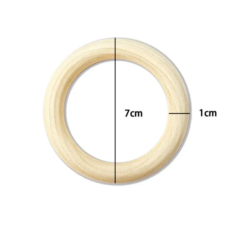 10Pcs Unfinished Wood Rings 40–100mm | Macrame & DIY Crafts Wood Craft Rings Axl 7cm-10pcs