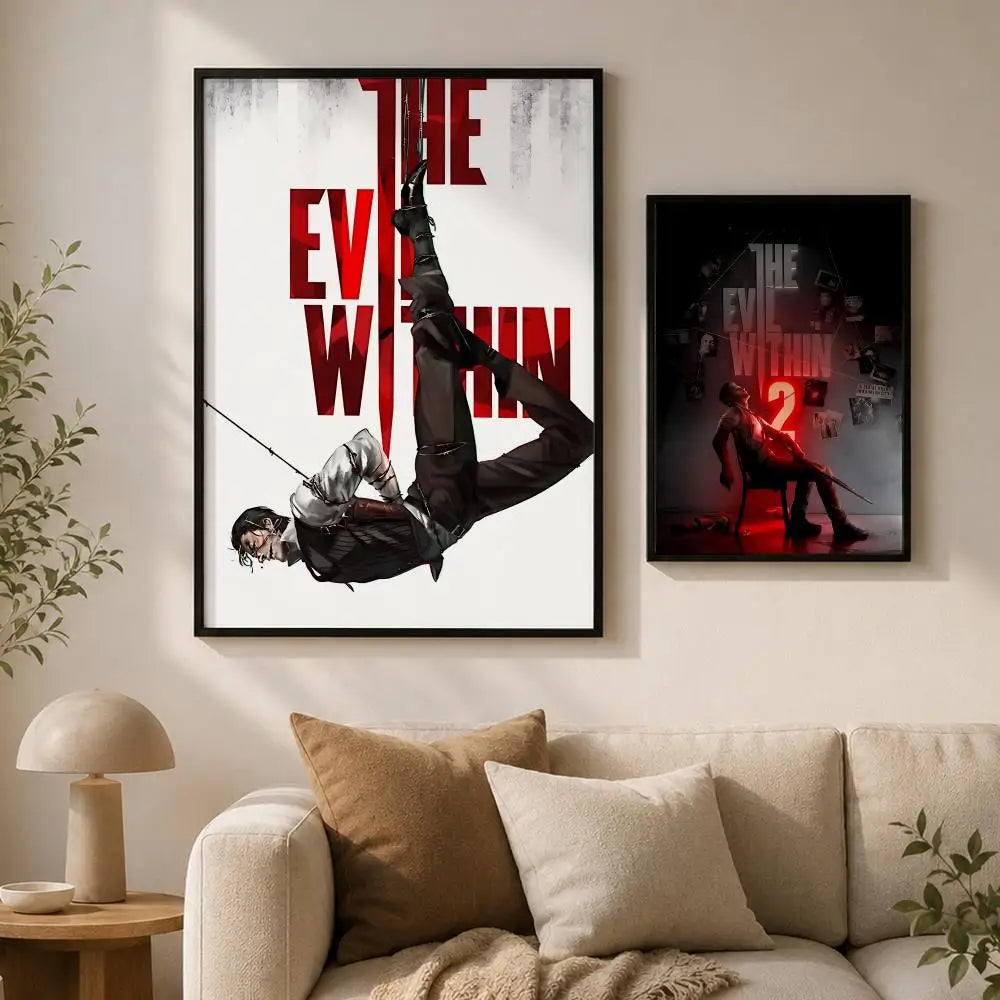 The Evil Within Poster – Waterproof Self-Adhesive HD Wall Art Wall Art Poster Axl