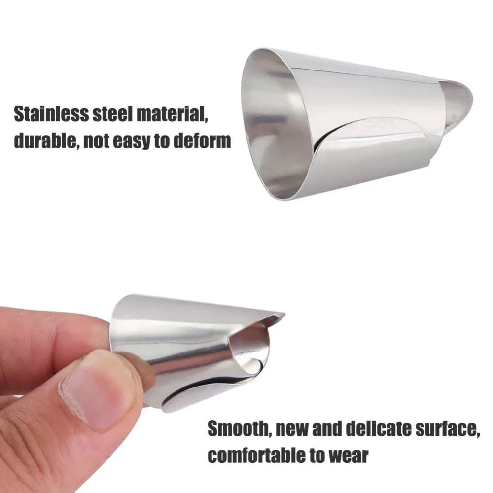 Stainless Steel Finger Protector Set – 5pc Kitchen Cut Guard Kitchen Finger Guard Axl