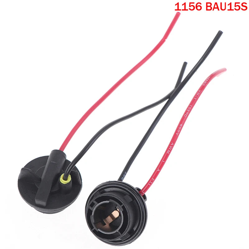 2-Pack 1156 1157 BAY15D Bulb Socket Adapter – Pre-Wired Car Bulb Socket Adapter Axl 1156 BAU15S