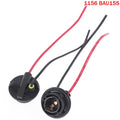 2-Pack 1156 1157 BAY15D Bulb Socket Adapter – Pre-Wired Car Bulb Socket Adapter Axl 1156 BAU15S