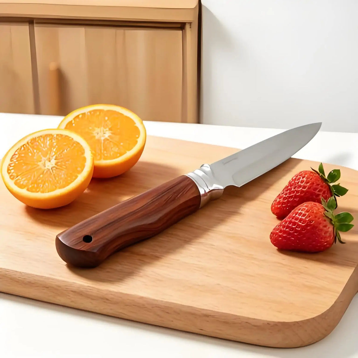 8" Stainless Steel Paring Knife – Multifunctional Wood Handle Kitchen Paring Knife Axl