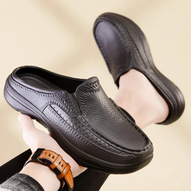 Men's Leather Loafers – Cork Sole Breathable Casual Shoes Men's Leather Loafers Axl