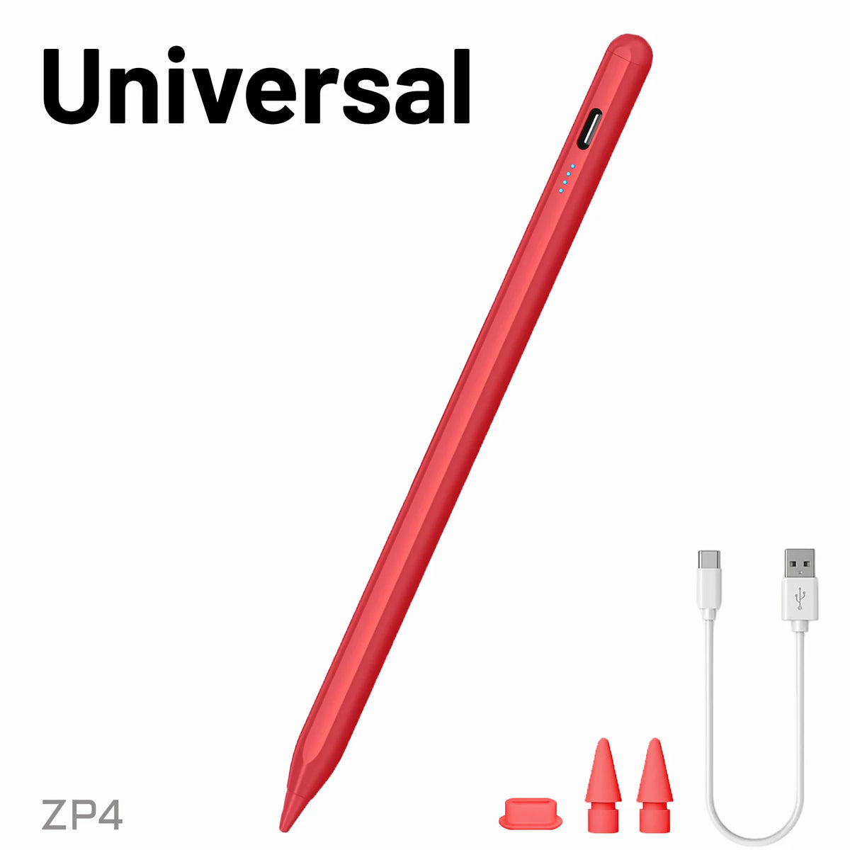 Universal Capacitive Stylus Pen for iOS Android & Windows Capacitive Stylus Pen Axl ZP4-Pen2-red