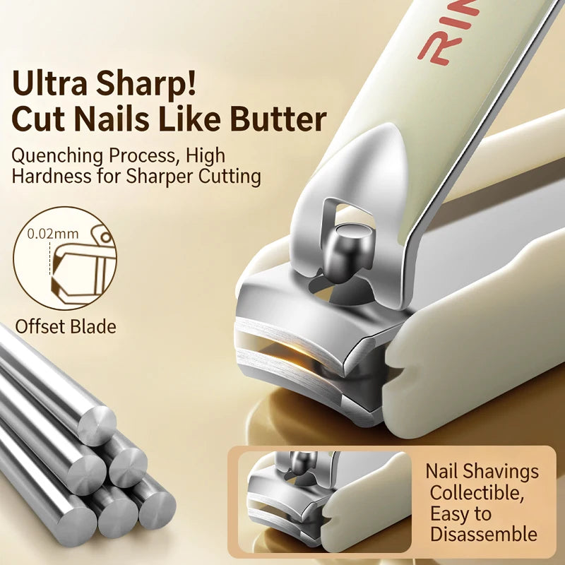 PLYS Splash-Proof Nail Clipper with Storage Box | Stainless Steel Nail Clipper Axl