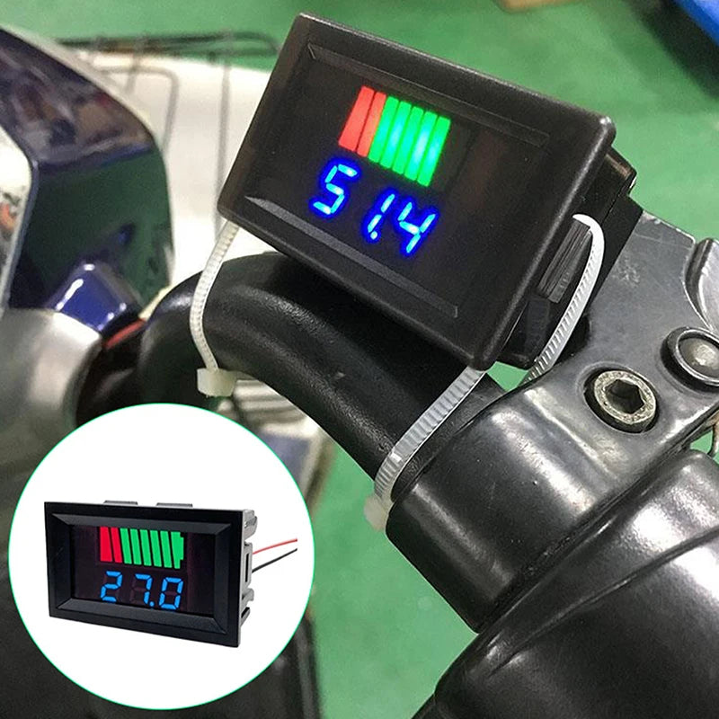Battery Charge Level Indicator 12V–60V LED Voltmeter Tester Battery Capacity Meter Axl