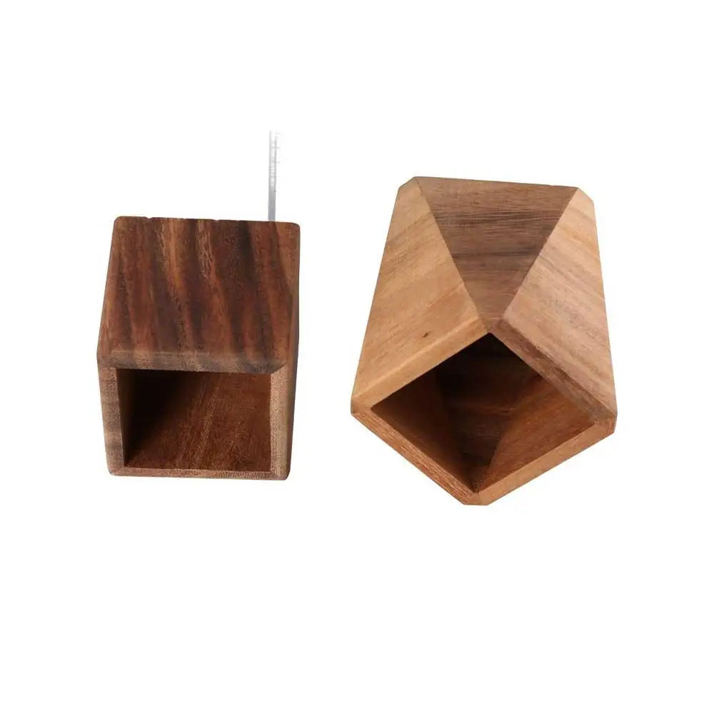 Walnut Wood Pen Holder – Desktop Stationery Organizer Wood Pen Holder Axl
