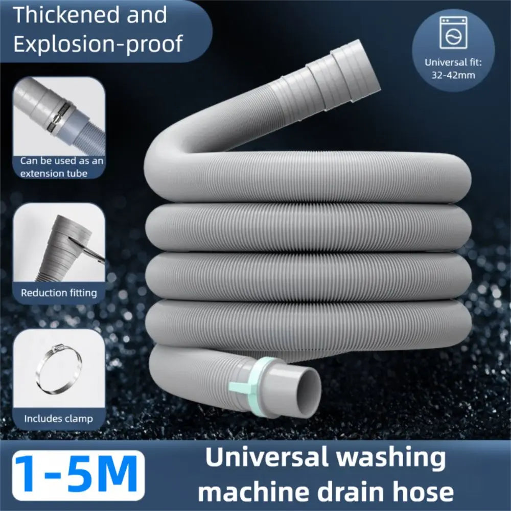Flexible EVA Washing Machine Drain Hose Extension 1–5m Drain Hose Extension Axl