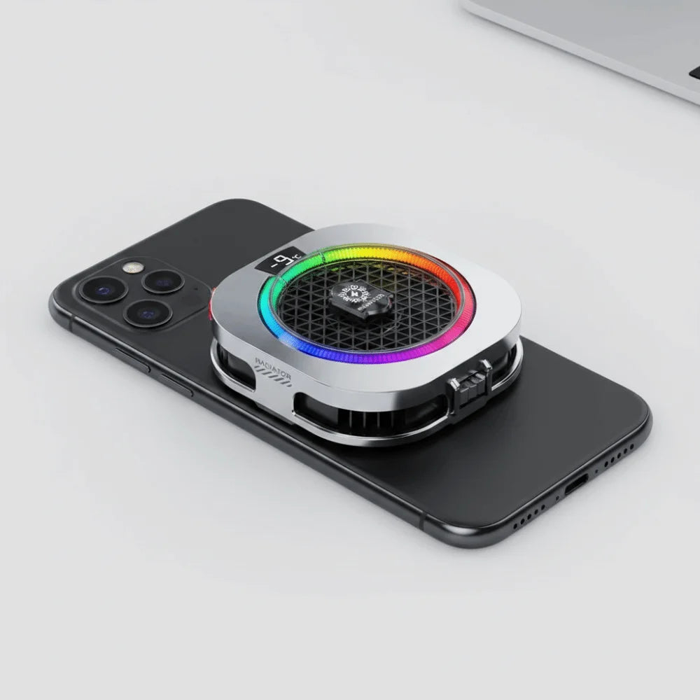 RGB Phone Cooler – Semiconductor Cooling Fan & Digital Display Phone Cooling Fan Axl