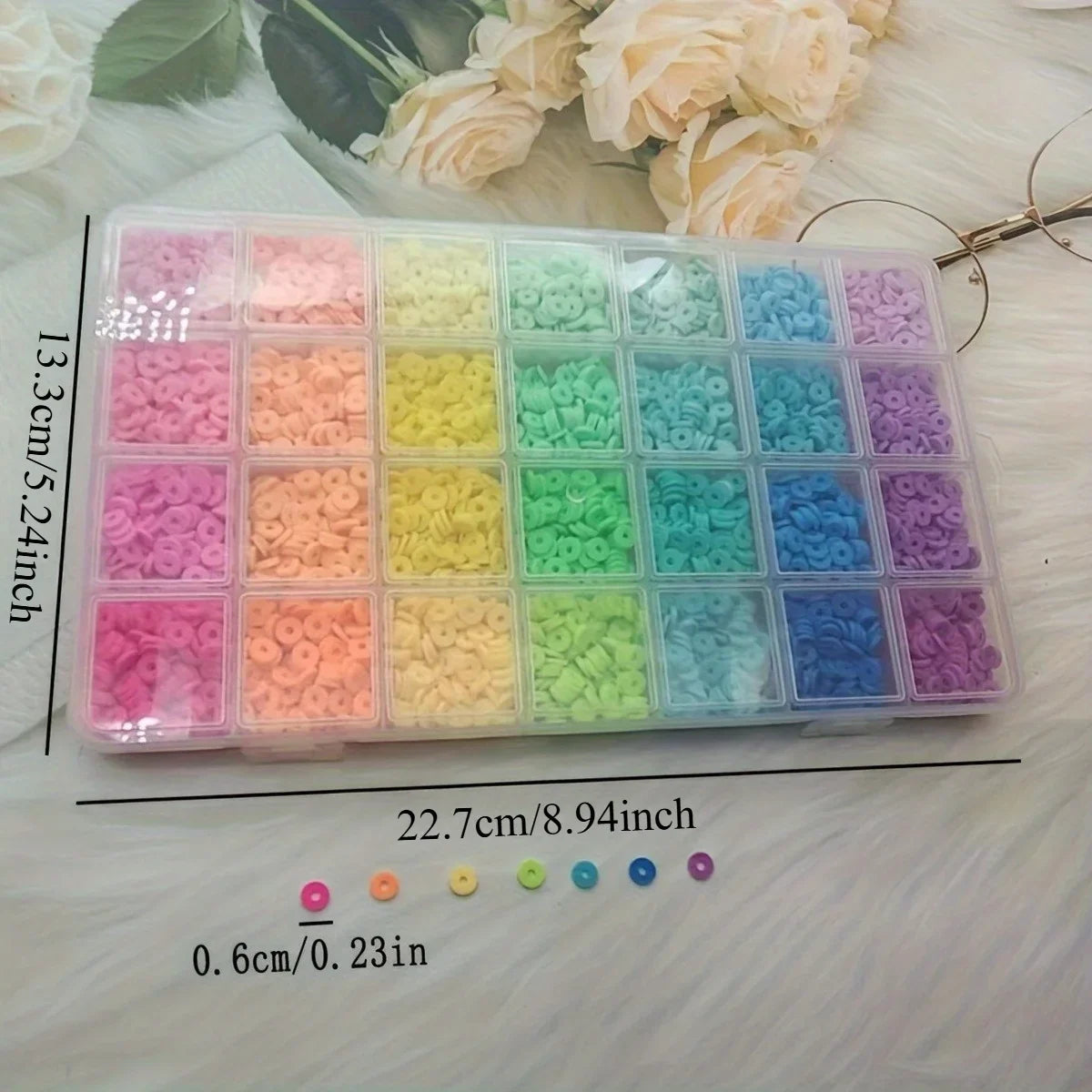 Rainbow Clay Bead Box Set – DIY Bracelet & Jewelry Making Kit Bead Craft Kit Axl