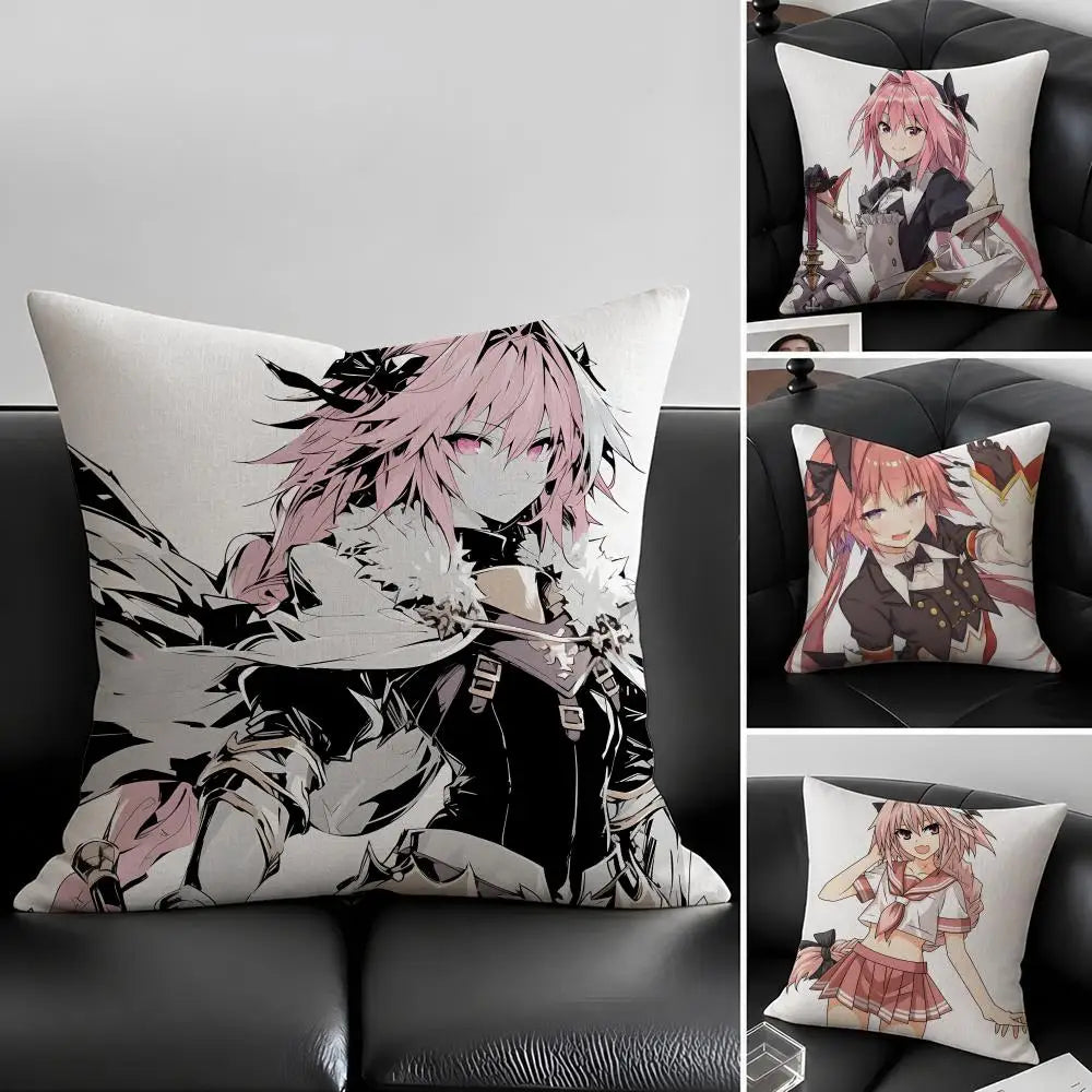 Astolfo Anime Linen Cushion Cover | Sofa & Bedroom Decor Anime Cushion Cover Axl
