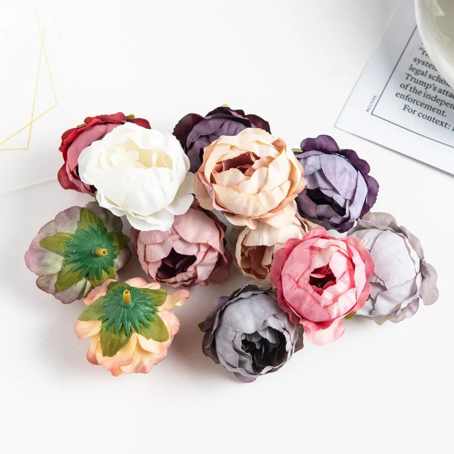 Pink Silk Peony Buds 10/50 Pcs – Artificial Flowers for Crafts Artificial Silk Flowers Axl mixing 50 pieces