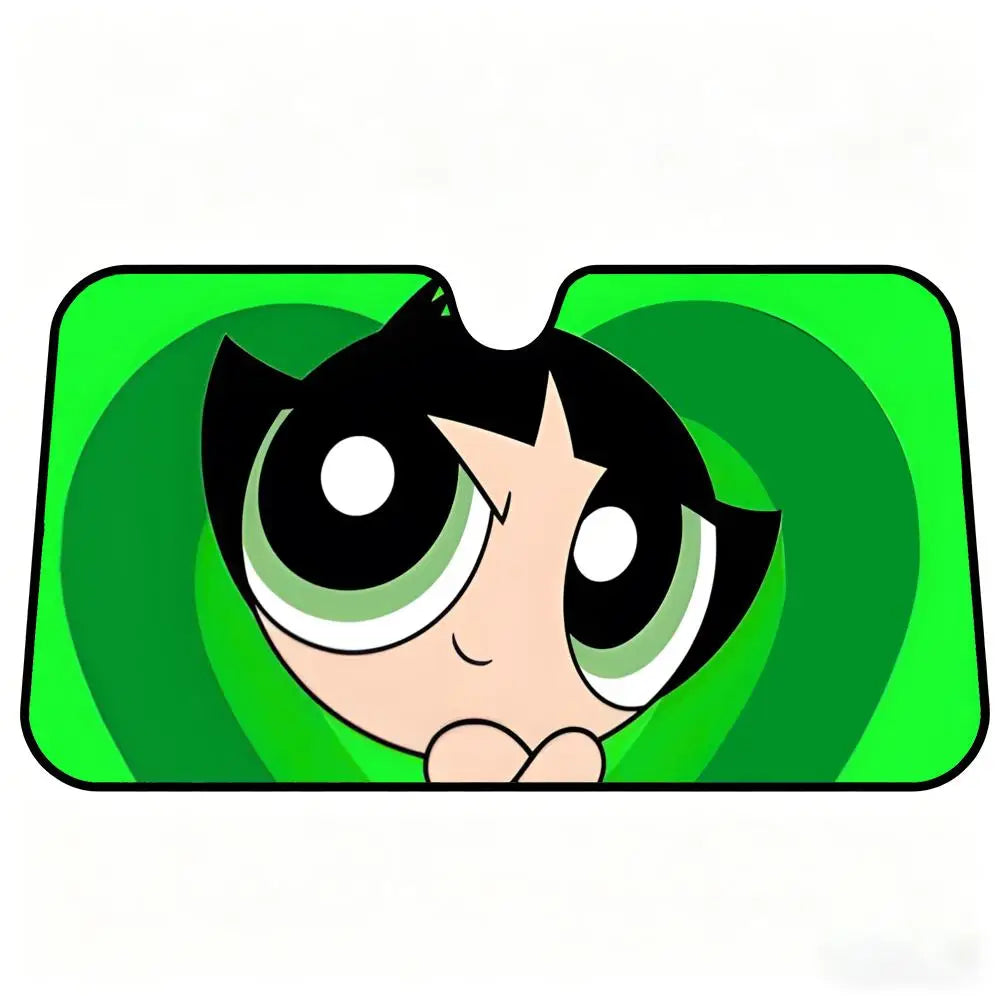 Powerpuff Girls Car Windshield Sunshade – Foldable Sun Visor Car Windshield Sunshade Axl 130X70CM 2