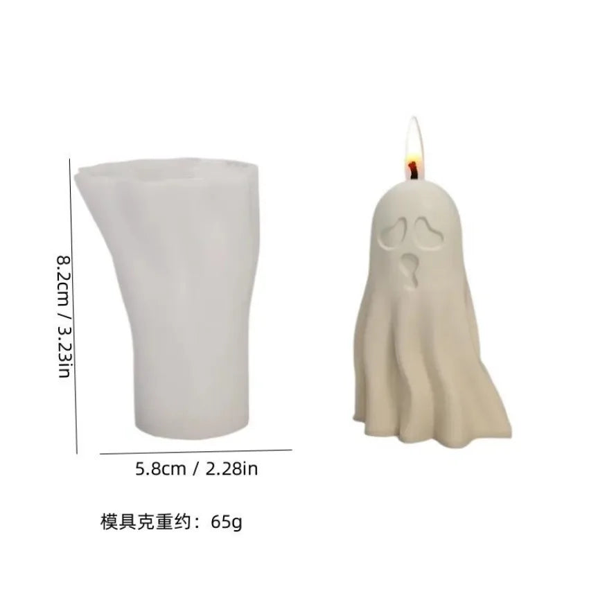 Halloween Pumpkin Ghost 3D Silicone Mold – DIY Candle & Craft Silicone Craft Mold Axl