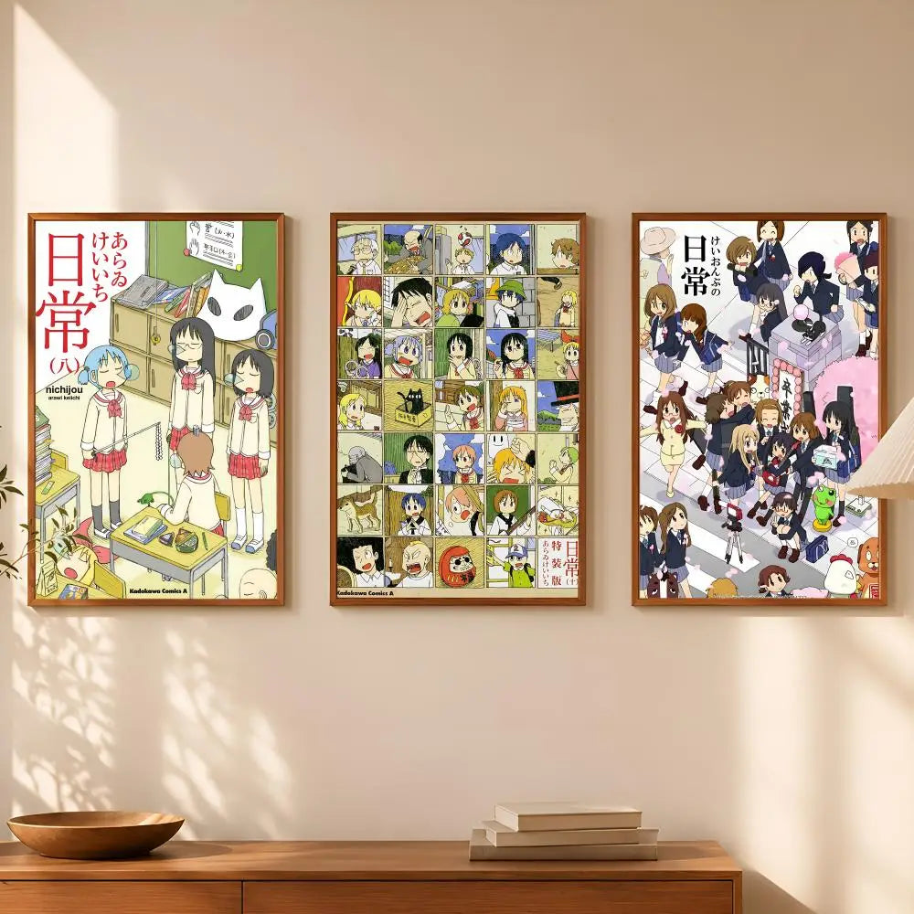 Nichijou My Ordinary Life Anime Wall Poster – Self-Stick HD Anime Wall Poster Axl