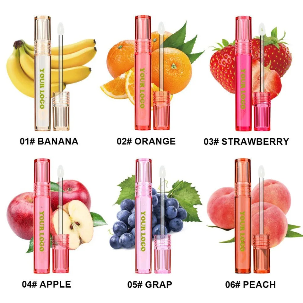 Fruit Flavor Hydrating Lip Oil | Vegan Private Label Wholesale Lip Oil Gloss Axl
