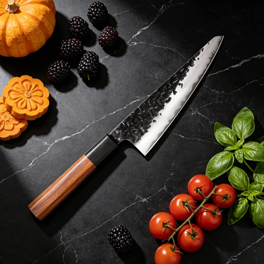 Hand Hammered Kiritsuke Chef Knife – Japanese Stainless Steel Japanese Chef Knife Axl