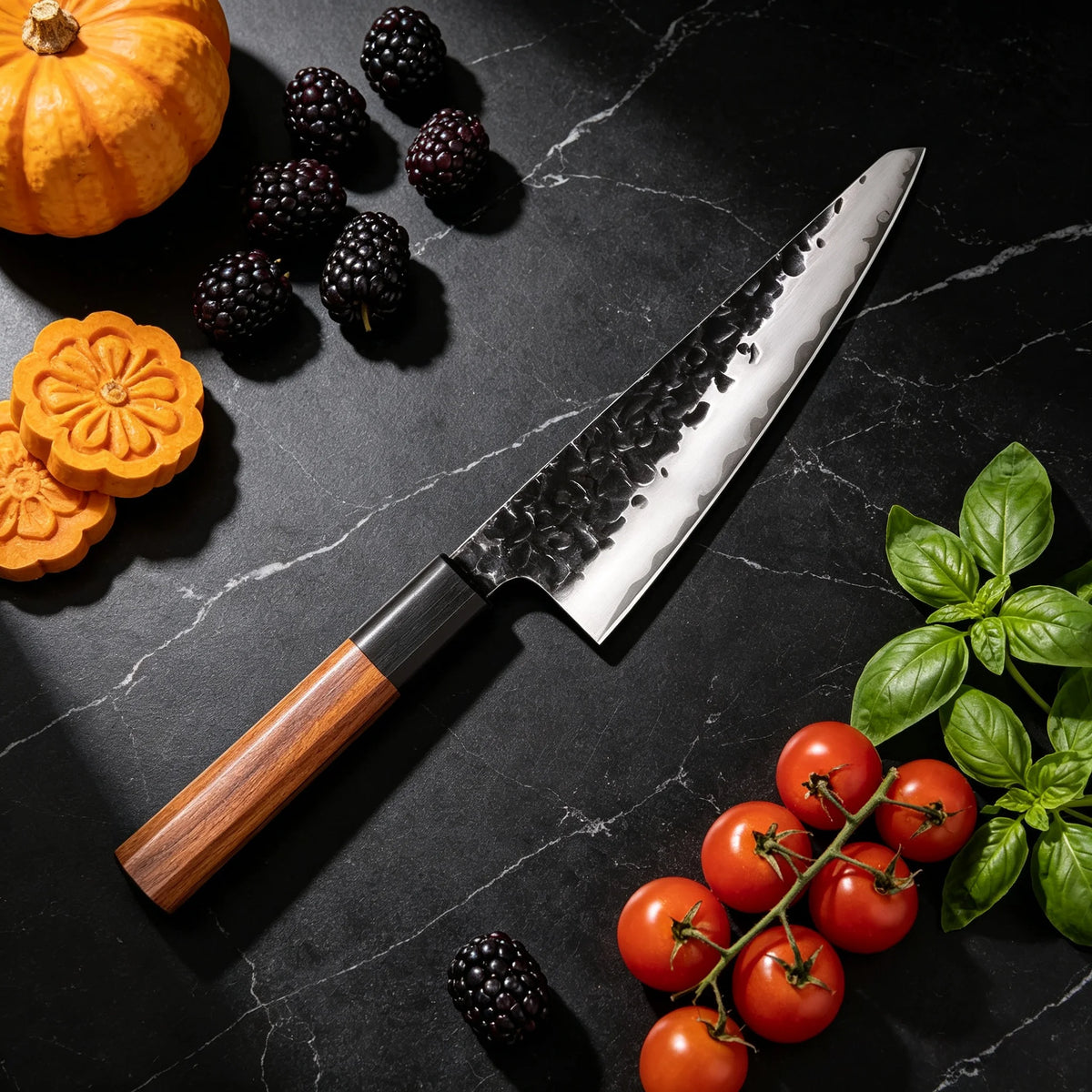 Hand Hammered Kiritsuke Chef Knife – Japanese Stainless Steel Japanese Chef Knife Axl