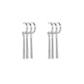 Zoro Anime Cosplay Earrings – Fake Triple Dangle Set Anime Cosplay Earrings Axl silvery