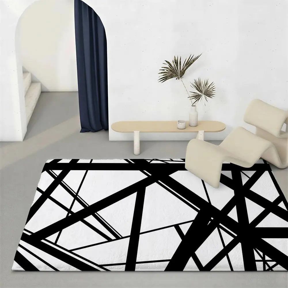Rock Band Flannel Floor Mat – Non-Slip Soft Plush Indoor Rug Flannel Floor Mat Axl White4 120x160cm
