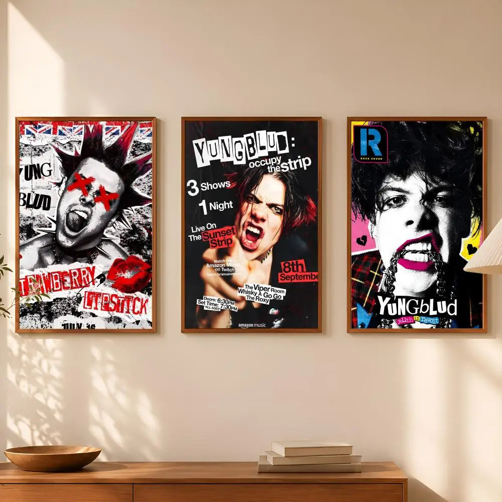 Yungblud HD PVC Self-Stick Wall Poster – Waterproof Decor Wall Art Poster Axl