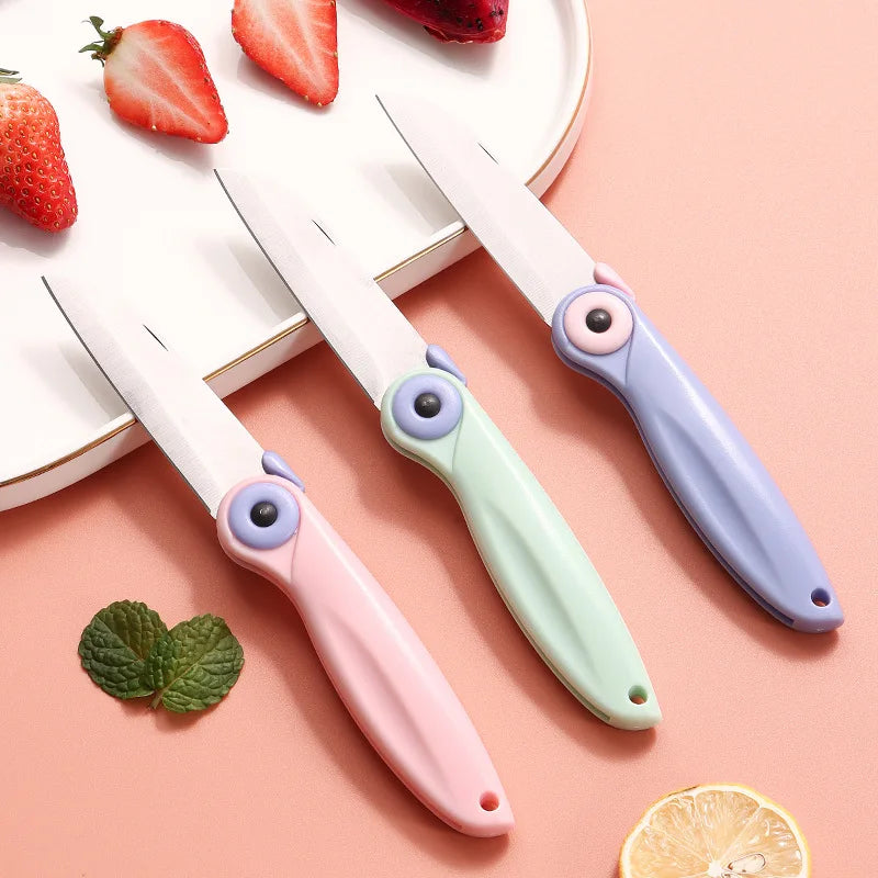 Folding Stainless Steel Fruit Knife – Mini Portable Paring Knife Folding Paring Knife Axl