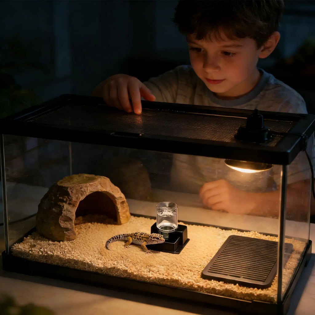 Reptile Water Dispenser & Feeder for Turtle, Gecko & Lizard Reptile Water Dispenser Axl